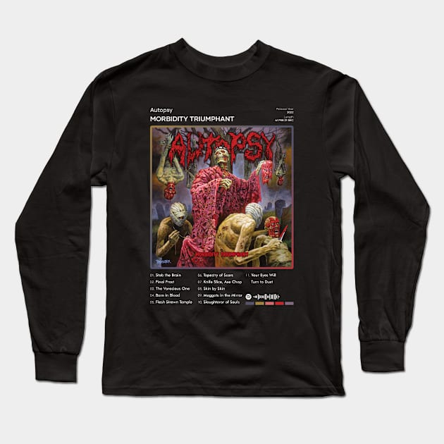 Autopsy - Morbidity Triumphant Tracklist Album Long Sleeve T-Shirt by 80sRetro